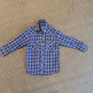 Cowboy Legend Blue Plaid Pearl Snap